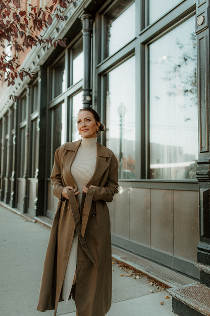 Yes Bae! Taupe Trench Coat