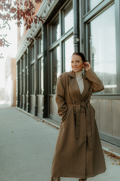 Yes Bae! Taupe Trench Coat