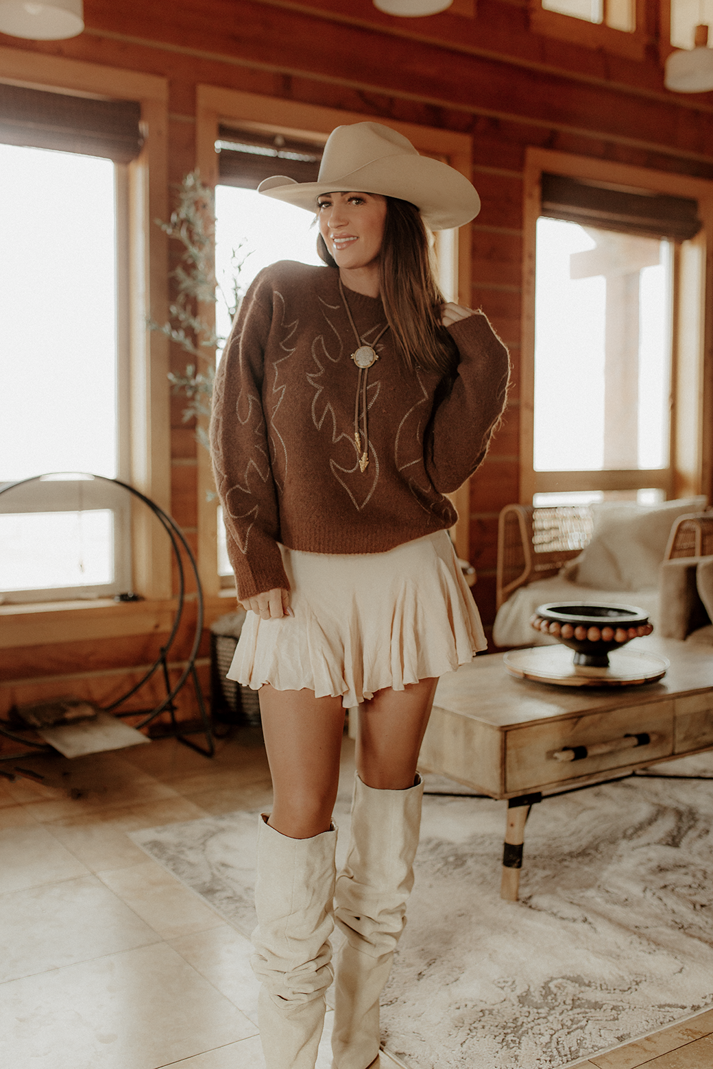 Jasmine Boots Stitch Pattern Sweater