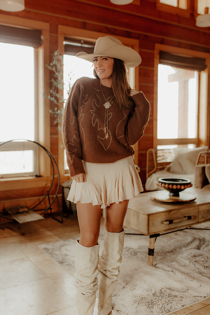 Jasmine Boots Stitch Pattern Sweater