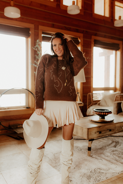 Jasmine Boots Stitch Pattern Sweater