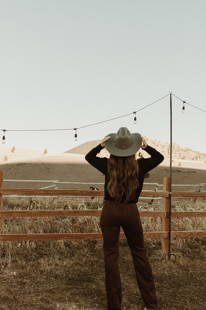 Hailey High Waisted Suede Pants