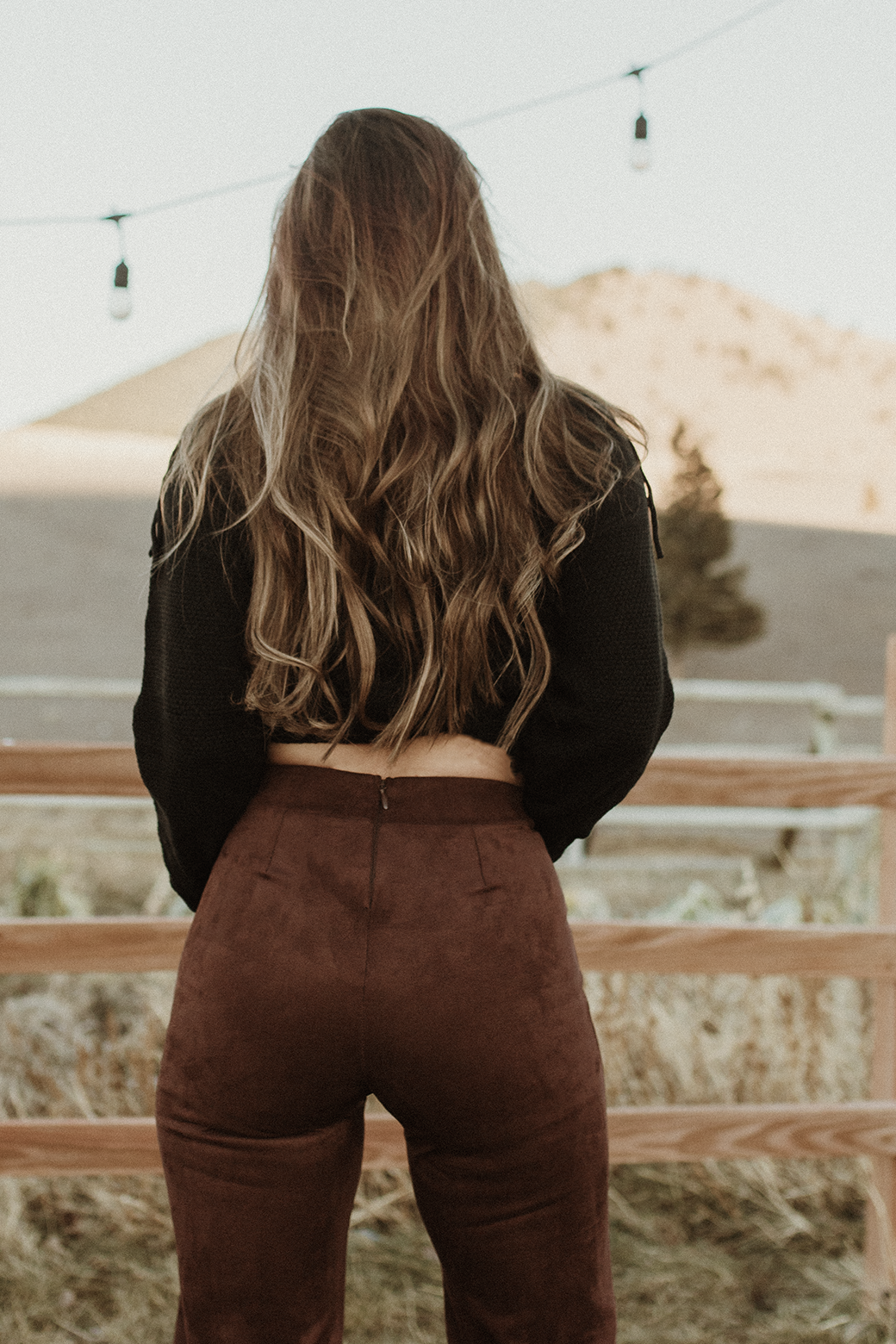 Hailey High Waisted Suede Pants