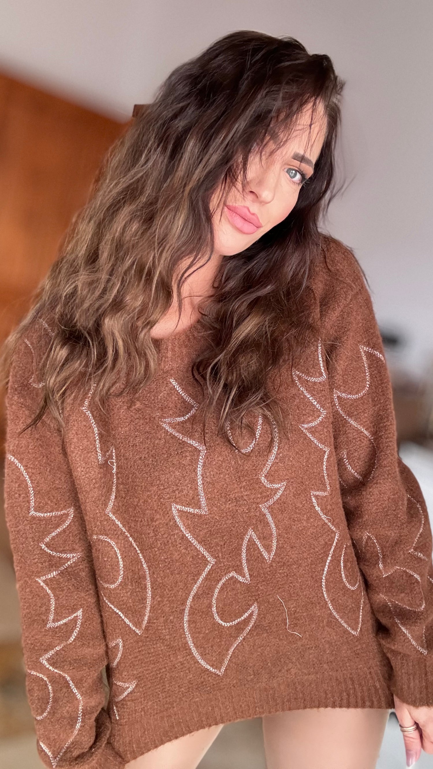 Jasmine Boots Stitch Pattern Sweater