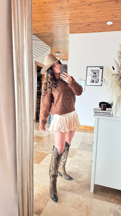 Jasmine Boots Stitch Pattern Sweater