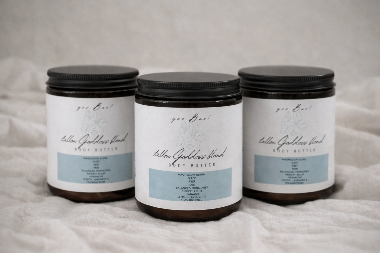 Magnesium tallow blend with jojoba and beeswax in glass jar